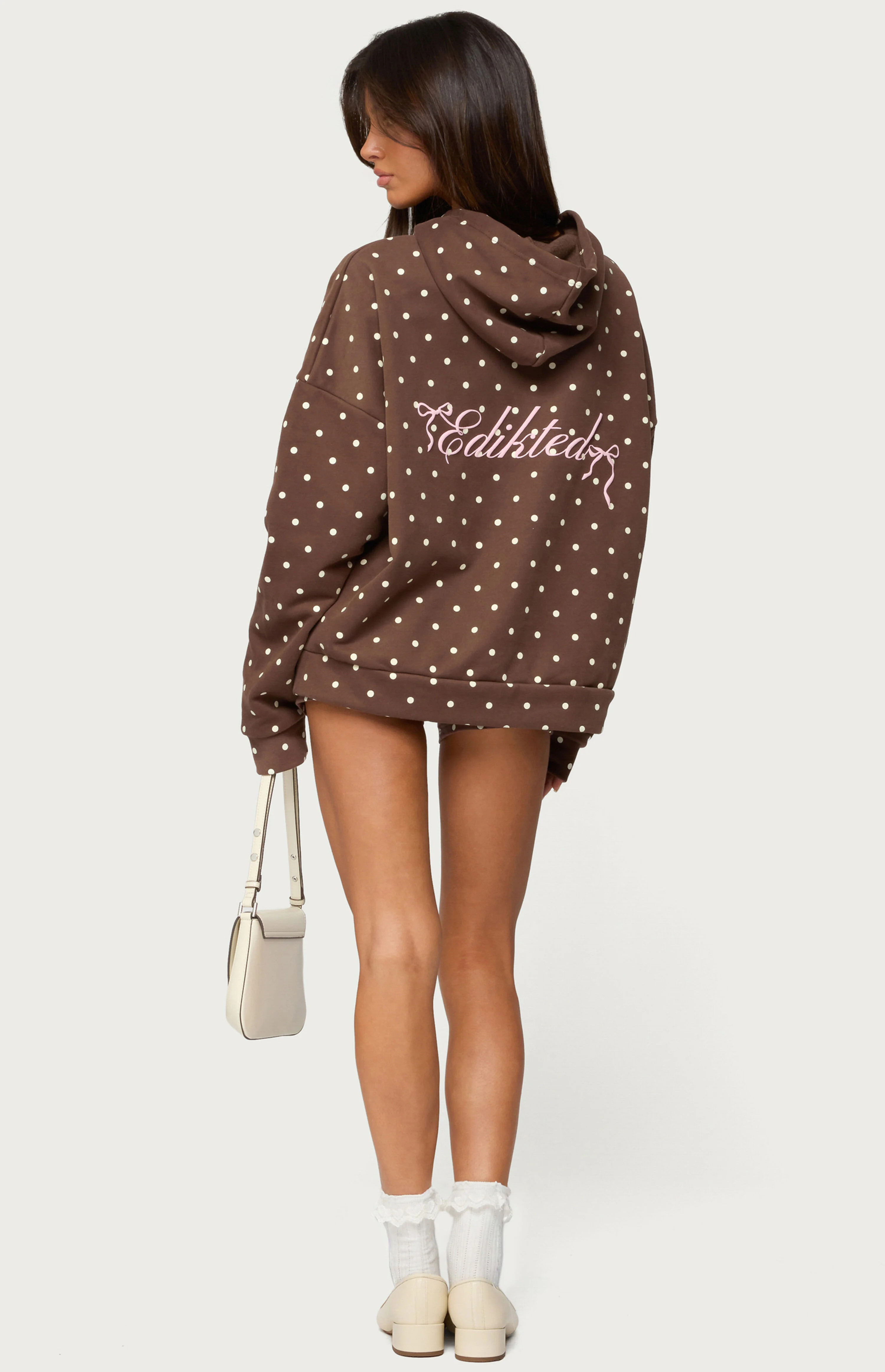 Edikted Chelsie Polka Dot Hoodie | PacSun