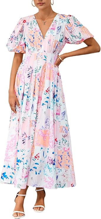 Women's Summer Floral Maxi Dress Spring Wedding Guest Dress 2026 | Amazon (US)