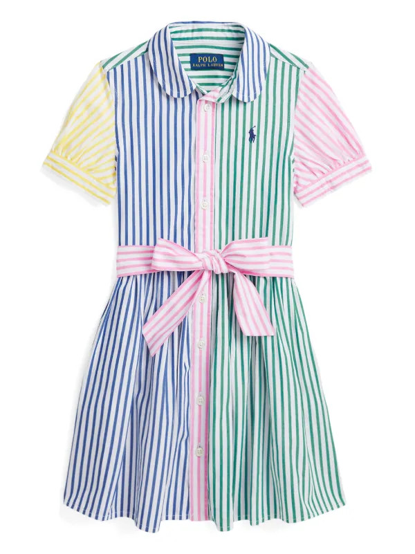 POLO RALPH LAUREN KIDS Striped Shirt Dress | Blue | FARFETCH | Farfetch Global