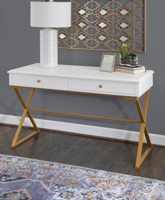 Henrick Campaign Desk, White | Ashley Homestore