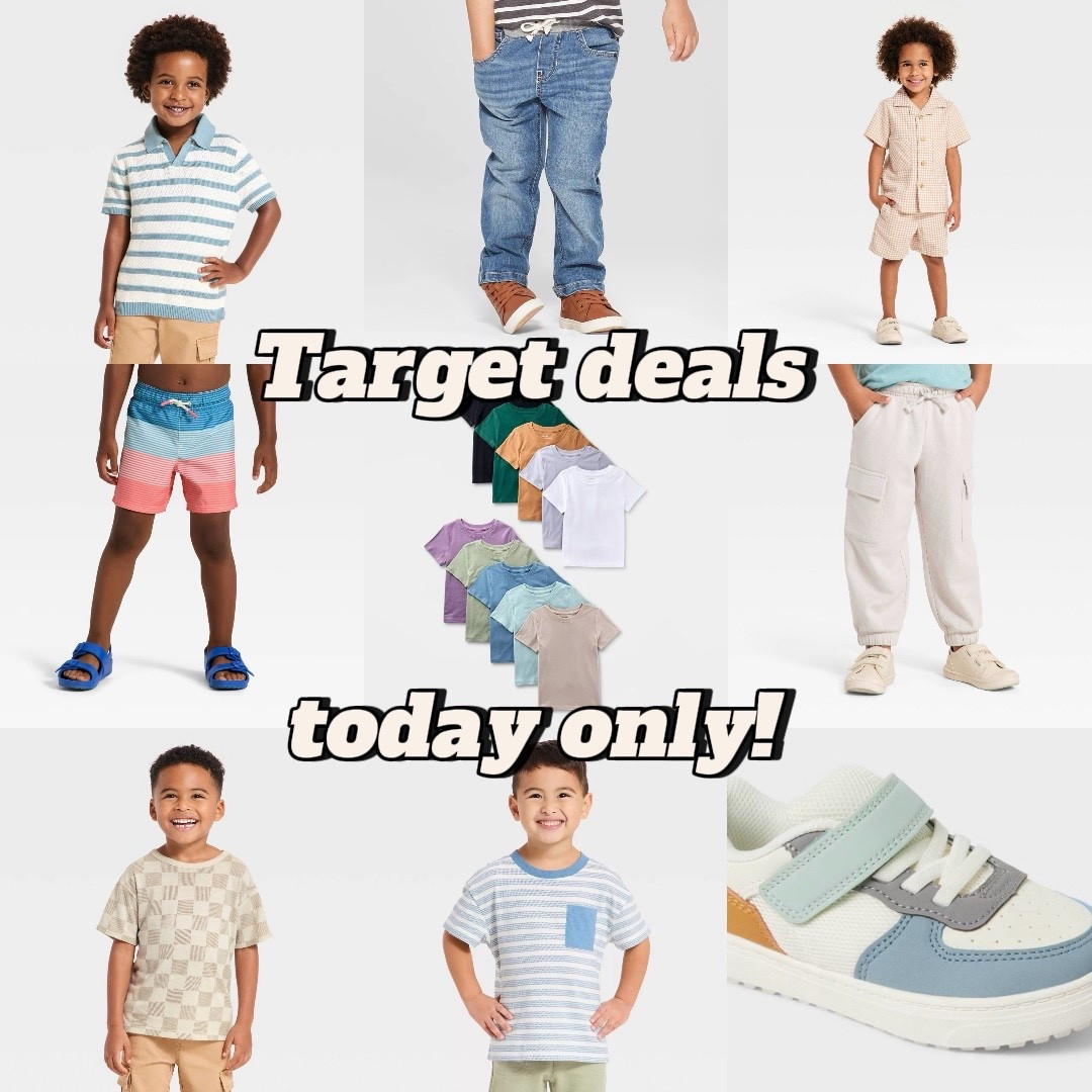 Insane deals on kids clothes at target today only!!!! 

Toddler boys / swim / shoes / spring and Easter clothes 

#LTKootd #LTKBaby #LTKKids