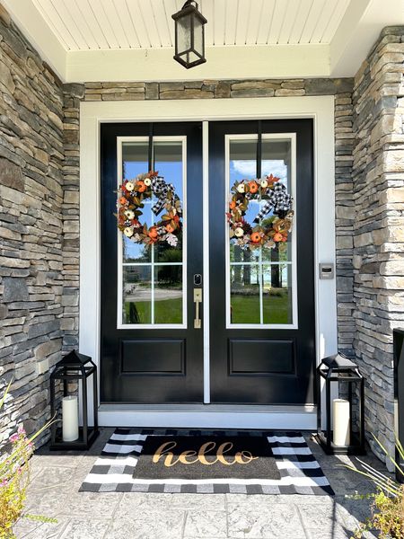 Front porch decorated for fall! Pumpkin wreaths, front porch decor

#LTKhome #LTKunder50 #LTKSeasonal
