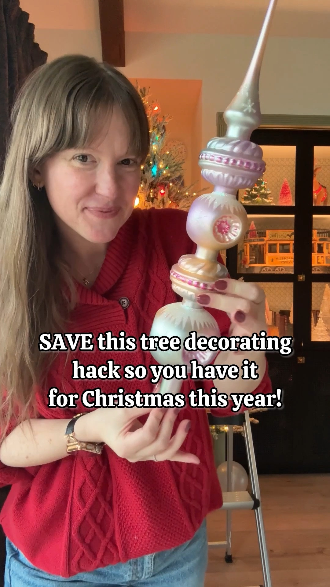 The best Christmas tree decorating hack! Linking this gorgeous tree topper too!

#LTKHome #LTKSeasonal #LTKvlog