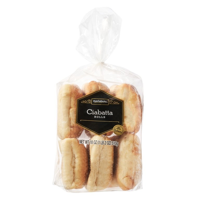 Marketside Ciabatta Rolls, 18 oz, 6 Count | Walmart (US)