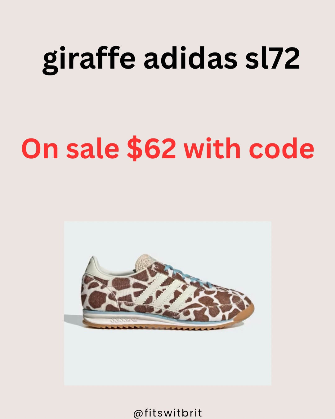 Giraffe adidas sl72 on sale with code: SPORT

#LTKSaleAlert