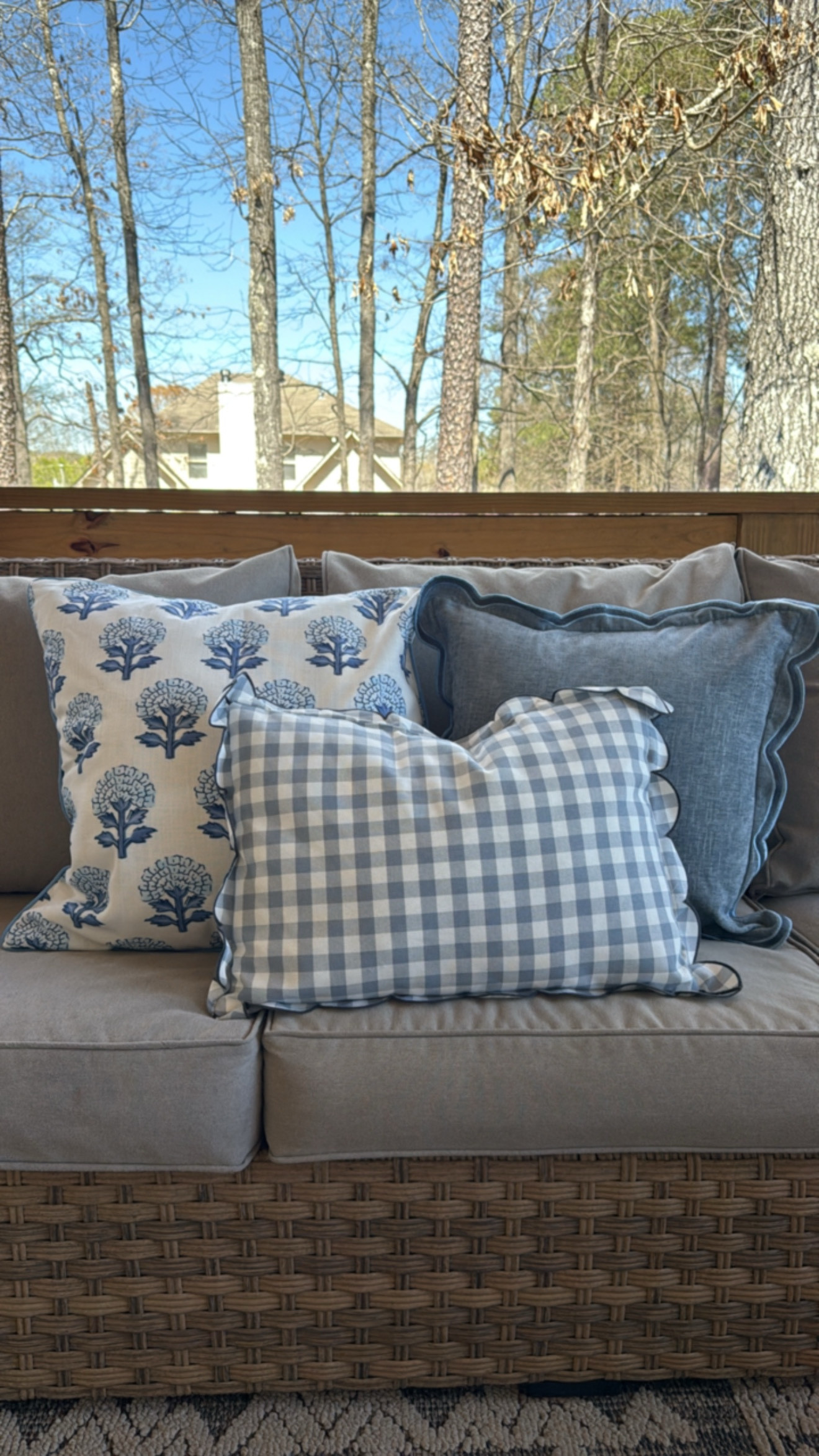 Blue pillow combination 

Also linking my favorite outdoor inserts and water repellent spray 

#LTKFindsUnder50 #LTKHome #LTKSeasonal