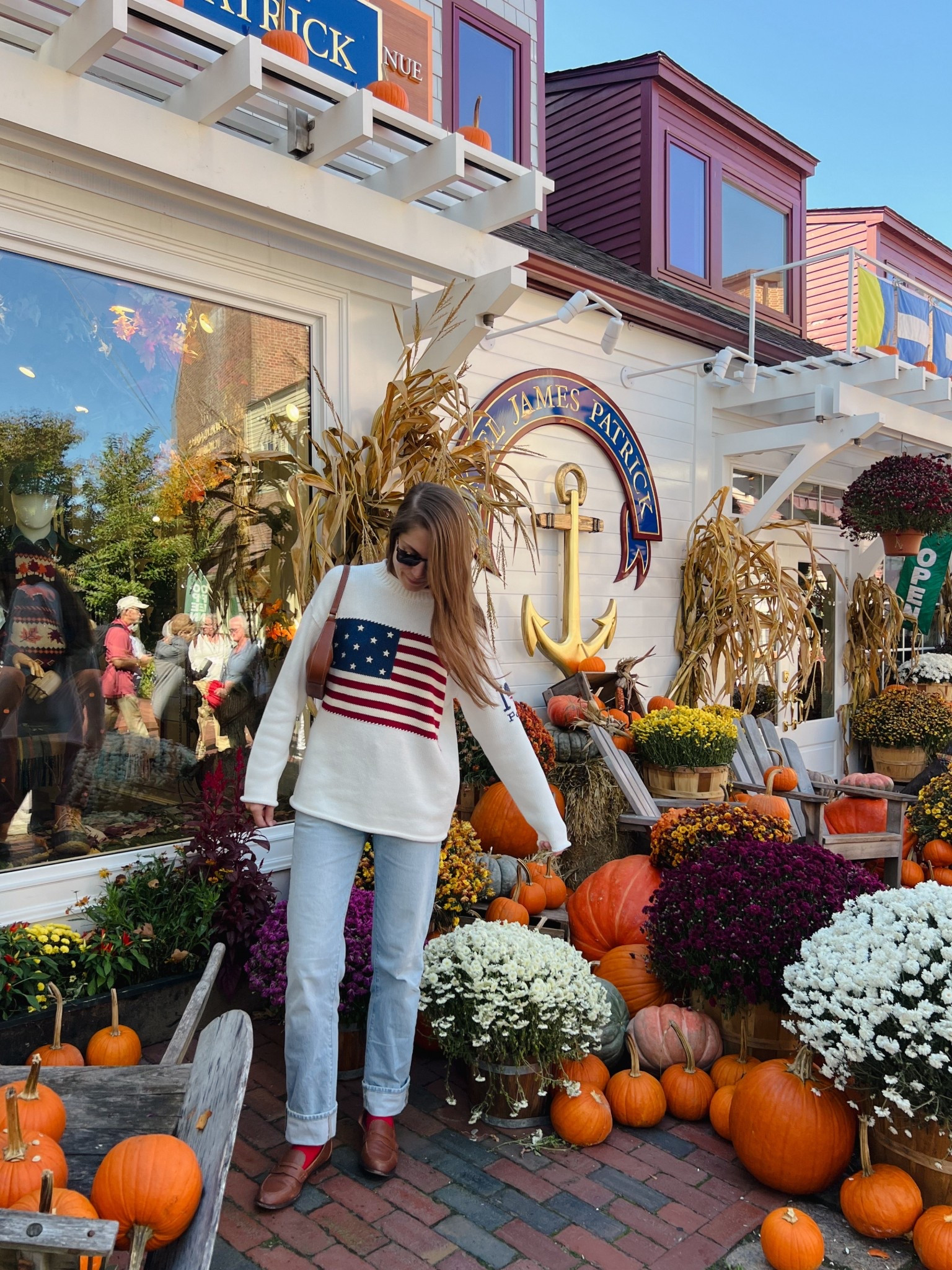 Polo Ralph Lauren, Newport, preppy, preppy style, flag sweater, loafers, Madewell

#LTKStyleTip