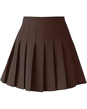 Women's High Waist A-Line Pleated Mini Skirt Short Tennis Skirt | Amazon (US)