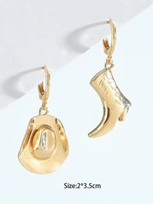 Cowboy Hat & Western Boot Mismatched Earrings
   SKU: sj2203203588917518      
          (600 Rev... | SHEIN