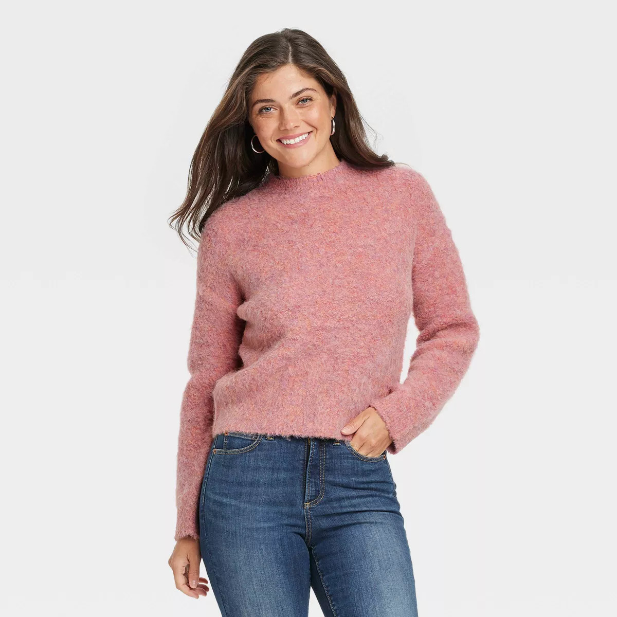 Women's Boucle Crewneck Pullover Sweater - Universal Thread™ | Target