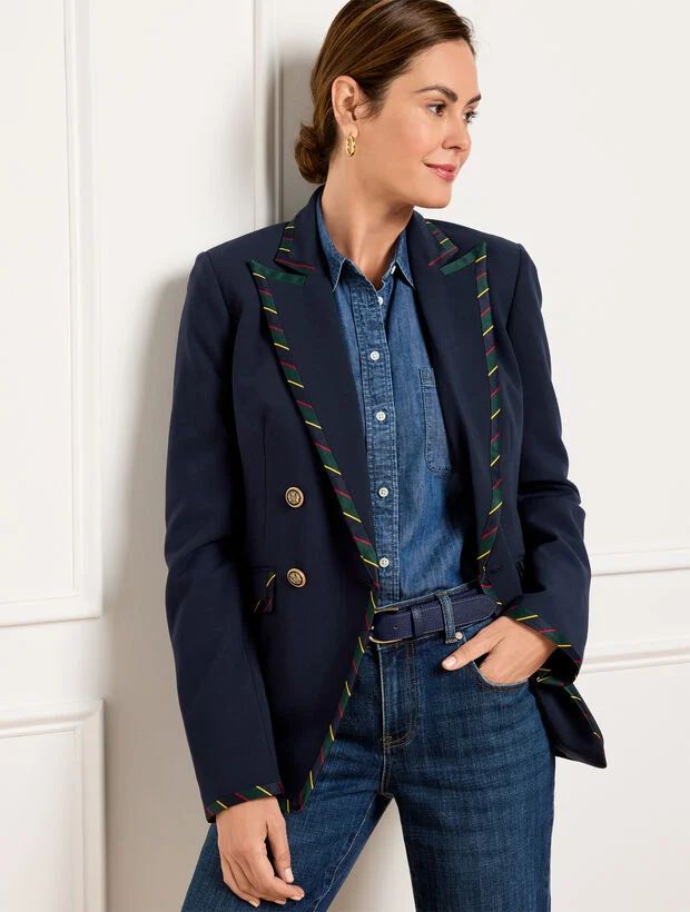 Ribbon Trim Blazer | Talbots