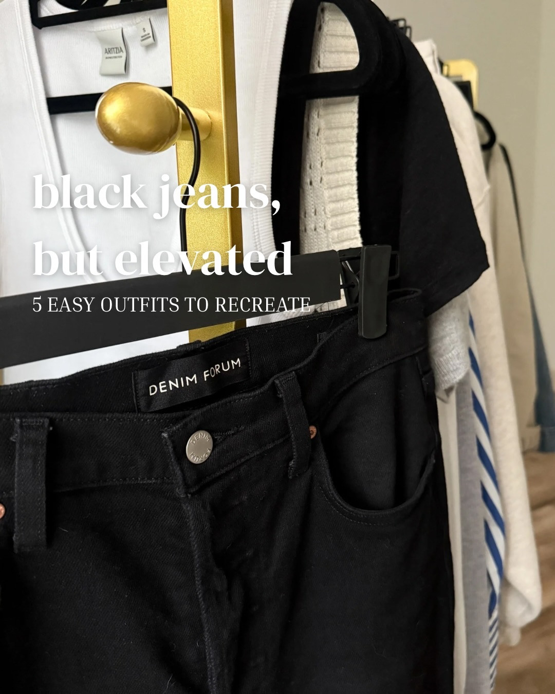 Black denim on repeat🖤 

Five simple outfit ideas from my spring capsule that prove one great pair goes a long way.

#LTKgrwm #LTKootd #LTKOver40