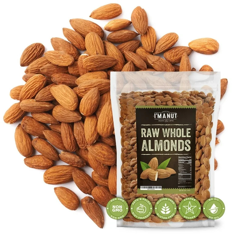 Raw Whole California Almonds- 16 oz-No PPO Non GMO Protein Boost-Vegan and Kosher Batch Tested Gl... | Walmart (US)