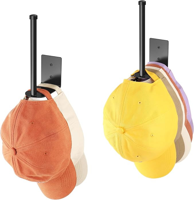 2 Pack Hat Racks for Baseball Caps, Stainless Steel Hat Organizer for Baseball Cap, Hat Holder St... | Amazon (US)