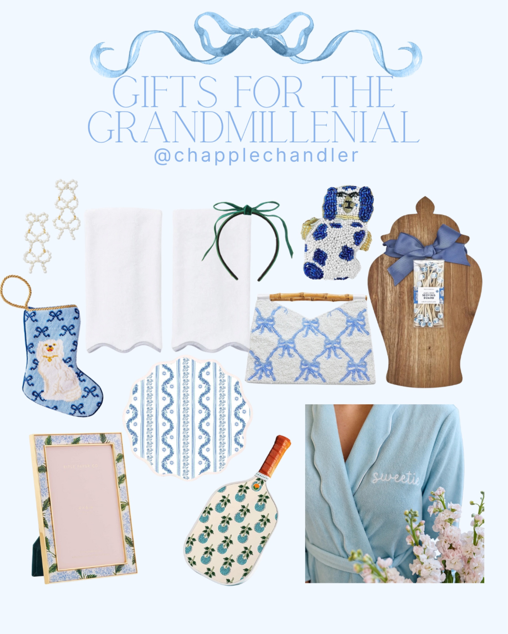 A gift guide for the grandmillenial in your life! 

Gift guide, holiday, holiday guide, grandmillenial style, home accessories, home style, Christmas,  holiday shopping guide, gifts for her, gifts for friends Sale 

#LTKHoliday #LTKGiftGuide