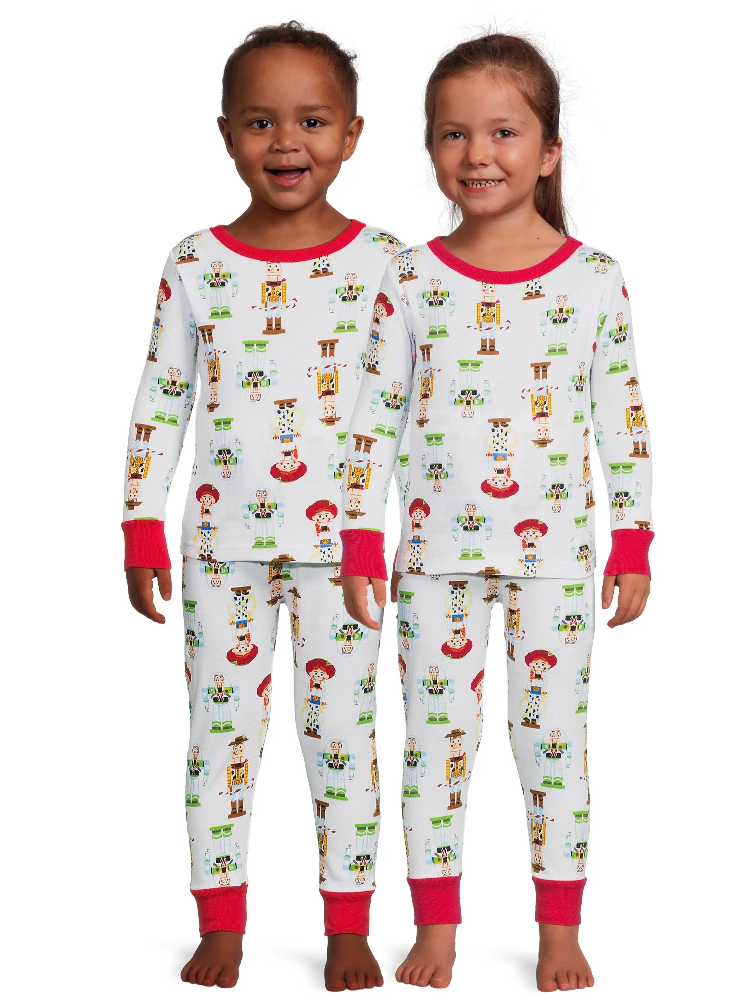 Disney Pixar Toy Story Toddler Unisex Long Sleeve Top and Pants, 2-Piece Pajama Set, Sizes 12M-5T | Walmart (US)