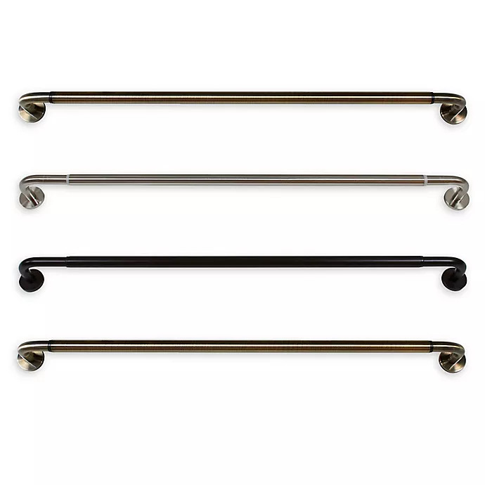 Versailles Home Fashions Adjustable Privacy Wraparound Curtain Rod | Bed Bath & Beyond