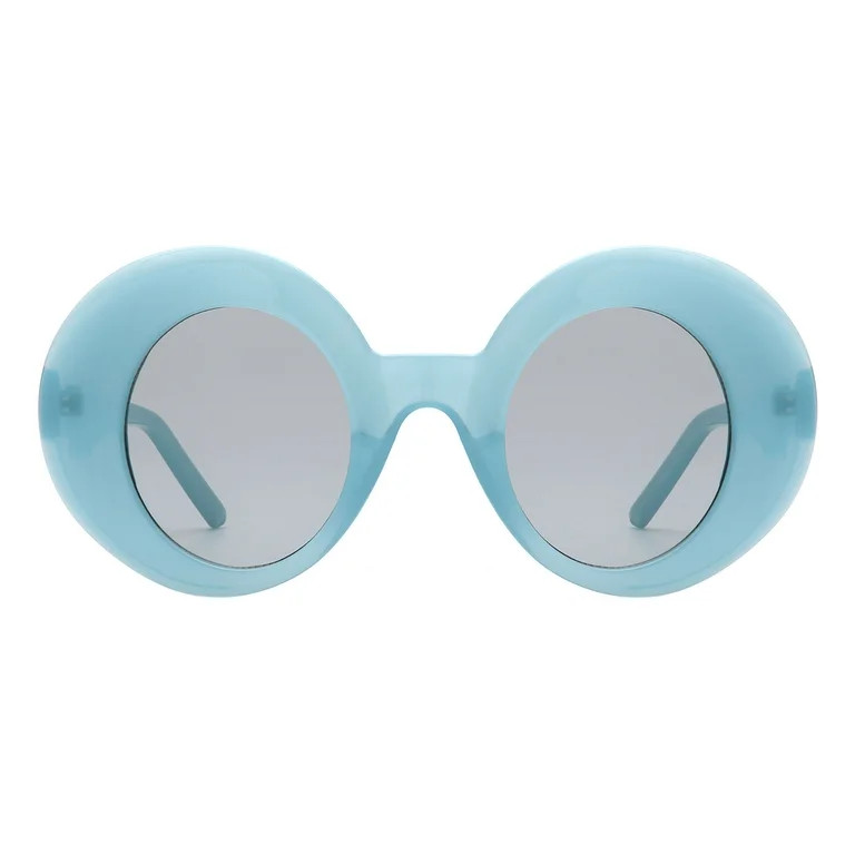 Women's Sunglasses Vintage Retro Oversized Round Circle Frame UV400 Blue | Walmart (US)