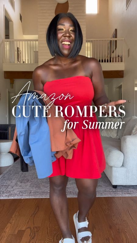 Free People style rompers from Amazon! Love the relaxed and comfy fits! Styled them with my Target sandals!

#LTKfindsunder50 #LTKstyletip 

#LTKVideo