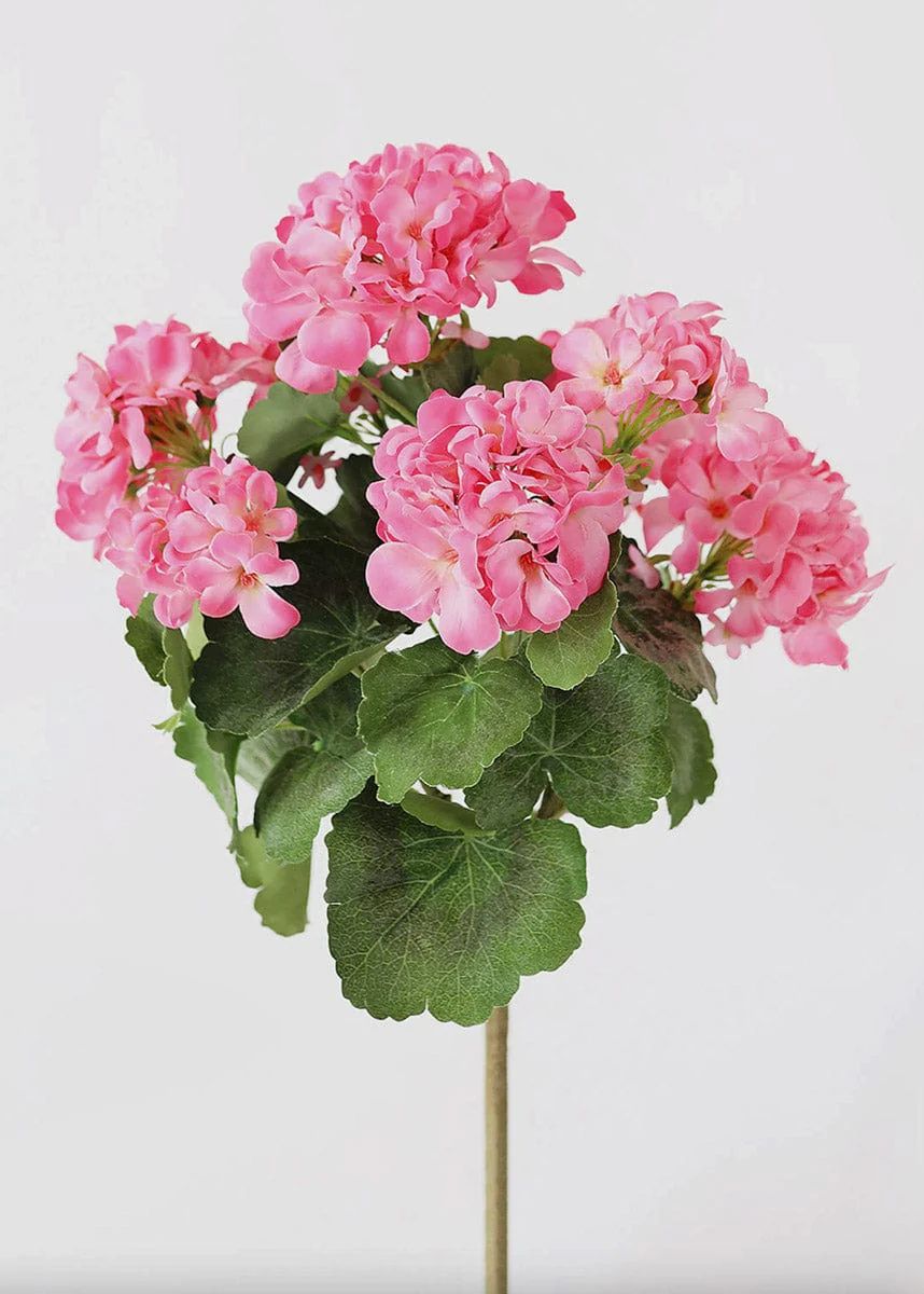 Pink Geranium Outdoor Bush | Outdoor Artificial Flowers | Afloral.com | Afloral