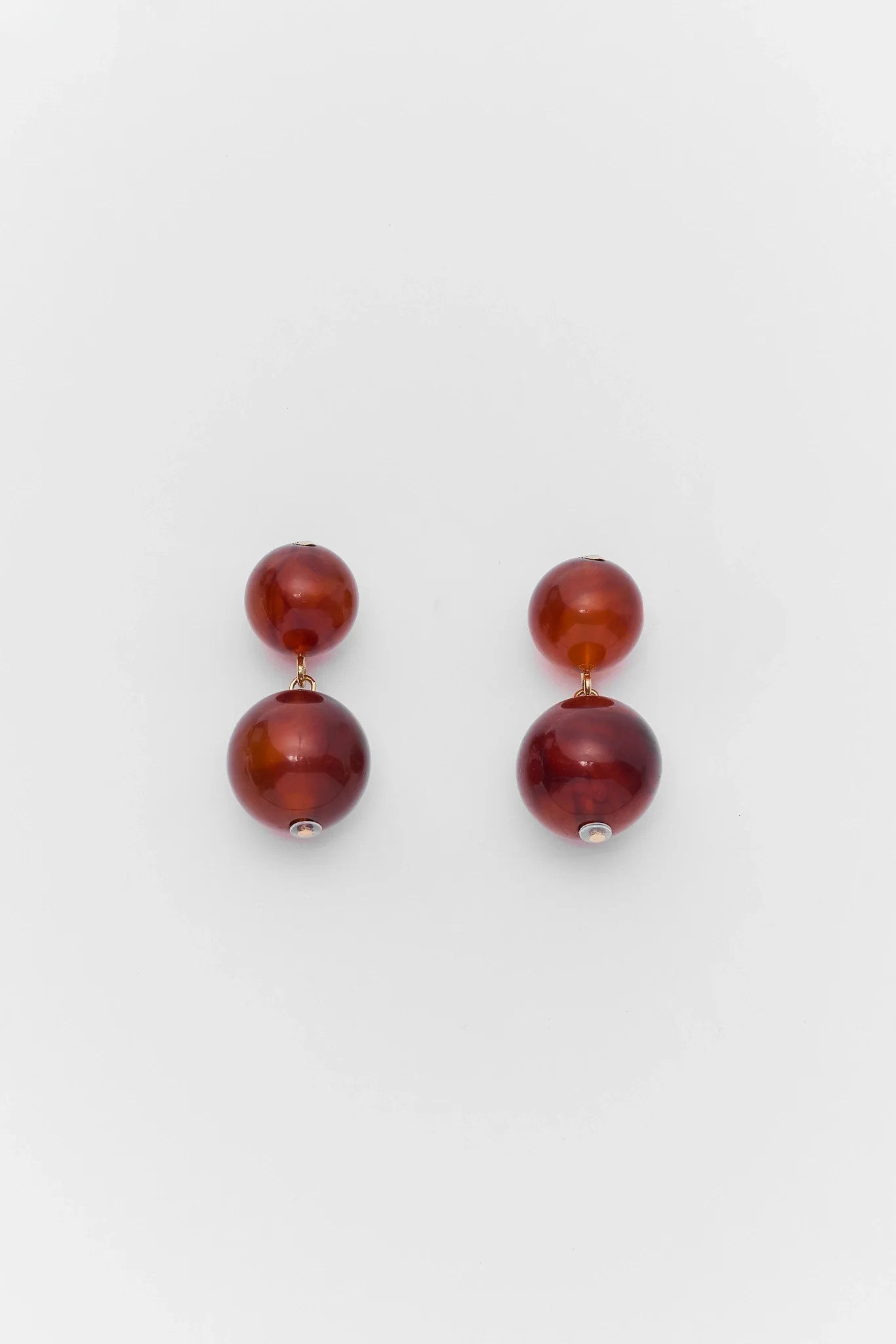 Brown Tortoise Stacked Drop Earrings | Avara