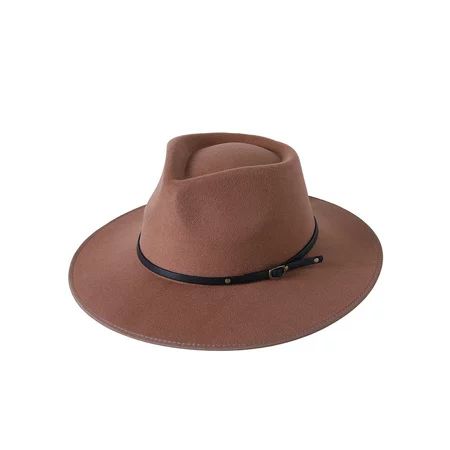 Classic Fedora Hat for Women Men Wide Brim Panama Hats Vintage Costumes Felt Jazz Fedora Hat Buckle  | Walmart (US)