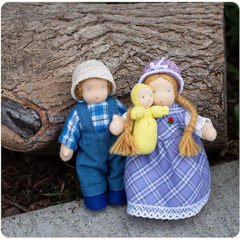 Waldorf Dollhouse Family Dolls - Set of 3 - Etsy | Etsy (US)