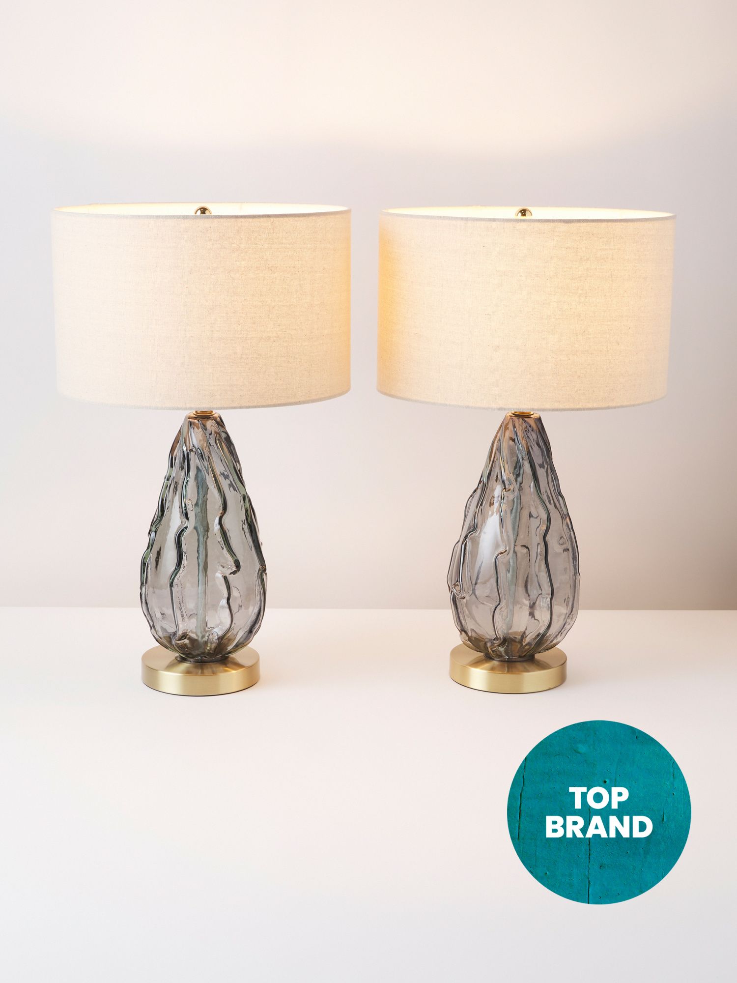 2pk 21in Artglass Brass Base Lamps | Lighting | HomeGoods | HomeGoods