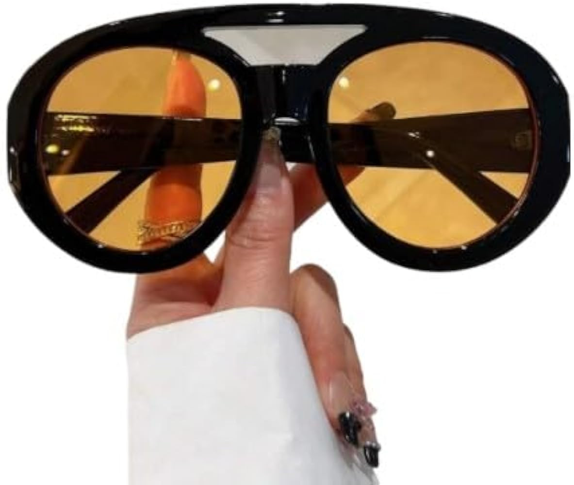 Women's Round Frame Boho Fashion Glasses – Trendy Full Rim Shades for Casual and Outdoor Stylin... | Amazon (US)