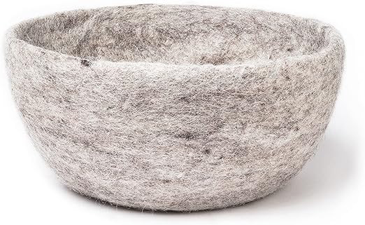 Abbott Collection 28-NEPAL-06-OAT Large Felt Storage Bowl, Oatmeal | Amazon (US)
