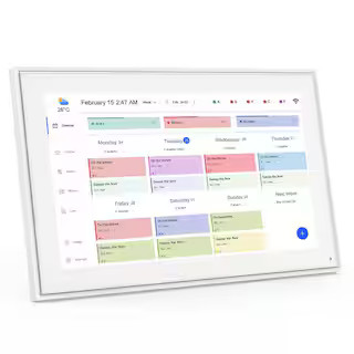 10.1 in. IPS Touch Screen Smart WiFi Digital Calendar and Chore Chart HD Display Family Schedule Wall-Mounted | The Home Depot