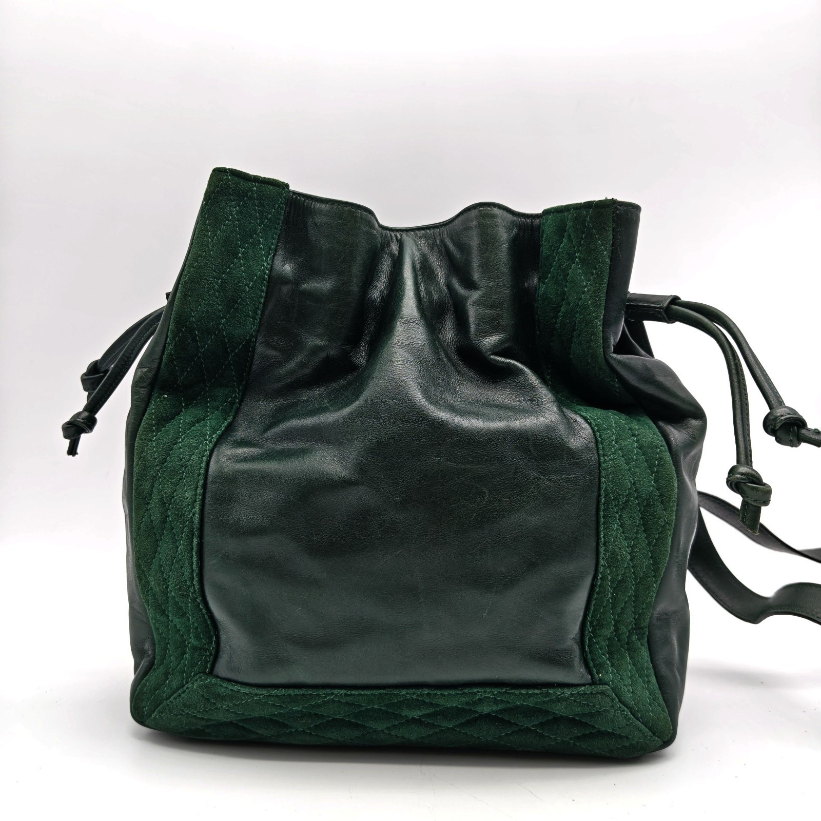 Bally Shoulder bag Purse Leather&Canvas Ouilting Black&Deep green Vintage Rare | eBay US