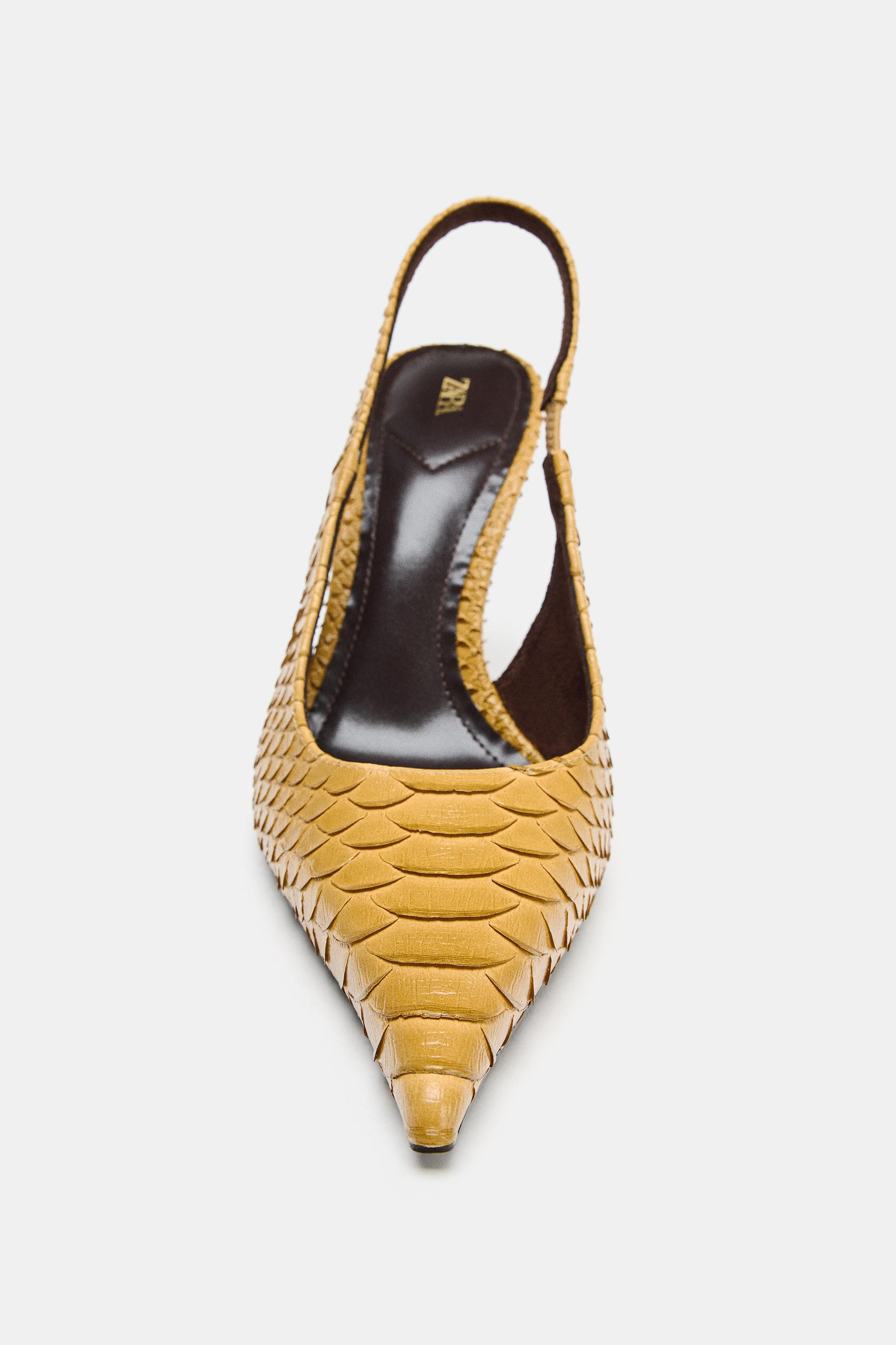 EMBOSSED SLINGBACK HEELS | Zara UK
