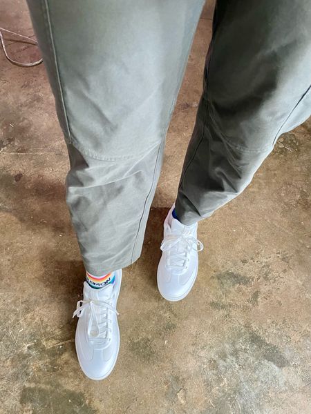 First day wearing my new lululemon Cityverse sneakers 👟 Made with vegan leather. 

Of course I paired them with my fav pant of the season: the lululemon Utilitech Cargo Pant. Today is an Army Green Day, but I also have this pant in Black, Espresso and Natural Ivory  

#LTKmidsize #LTKfitness #LTKshoecrush