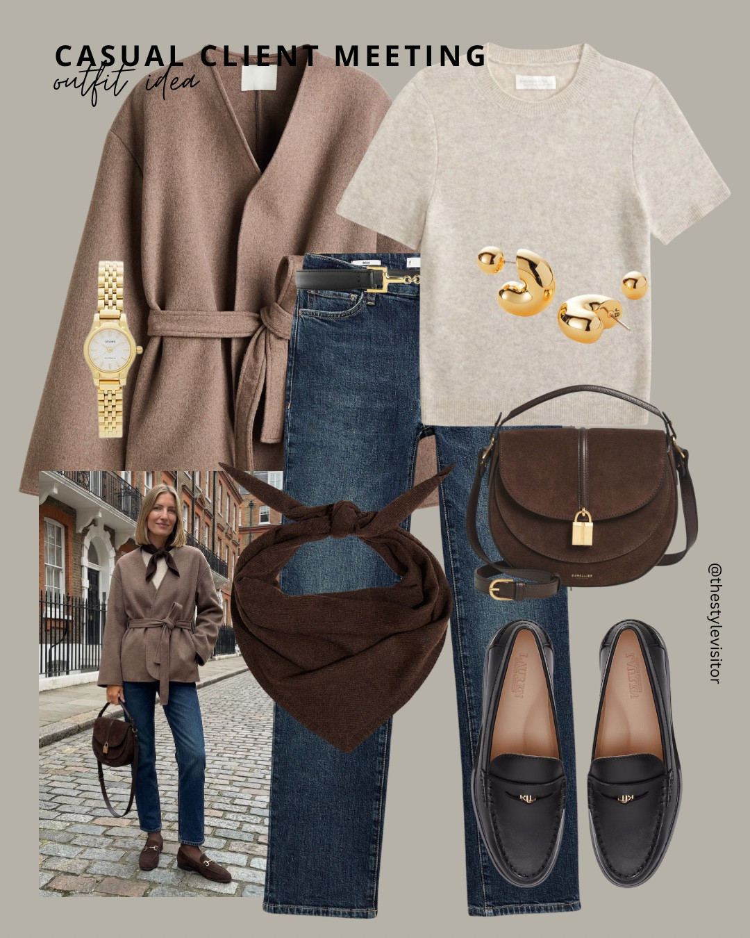 Earthy tones done right 🤎 A soft brown coat paired with denim, loafers and a scarf detail creates an outfit that feels intentional, confident and timeless. This look works perfectly for casual meetings, city days or when you want to look polished without feeling formal ✨

Like this post to save it to your favourite folder and come back later to shop.

brown outfit idea, scarf styling, loafers outfit, casual polished look, neutral fashion, timeless style, classic wardrobe pieces, european street style, everyday chic outfit, denim styling, minimalist aesthetic, elevated basics, smart casual outfit, modern woman look, capsule wardrobe staples, fall fashion inspiration, clean outfit, understated elegance, fashion inspo, chic neutrals

#LTKootd #LTKWorkwear #LTKSeasonal