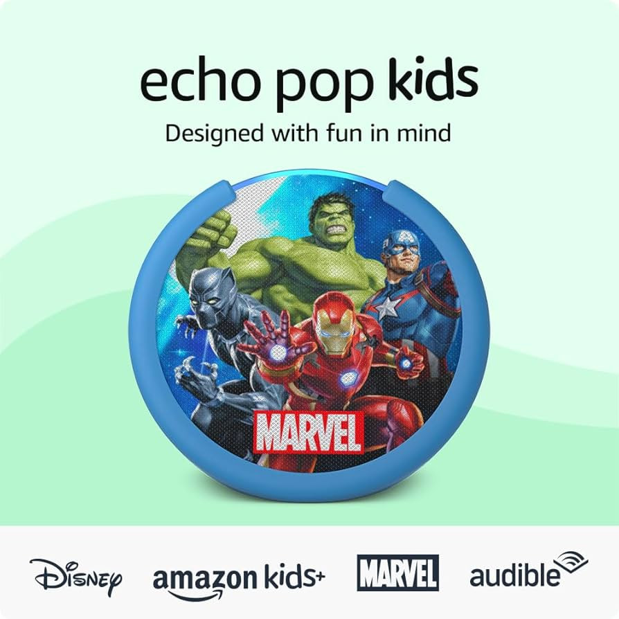 Amazon Echo Pop Kids (newest model), Designed for kids, with parental controls, Includes 6 months... | Amazon (US)