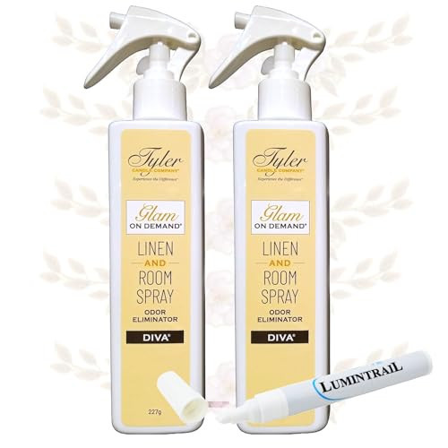 Tyler Glam on Demand - Diva Scent Linen and Room Spray 2 Pack - Air Freshener and Odor Eliminator Bundle with Stain Remover Pen - Laundry Bundle | Amazon (US)