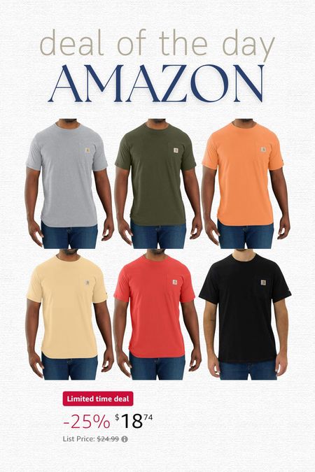 Men’s carhartt tees on deal of the day!