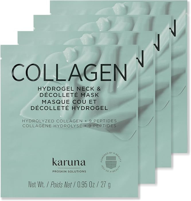 Karuna Collagen Hydrogel Neck Mask 4-Pack - K-Beauty Anti-Aging Decollete & Neck Sheet Masks with... | Amazon (US)