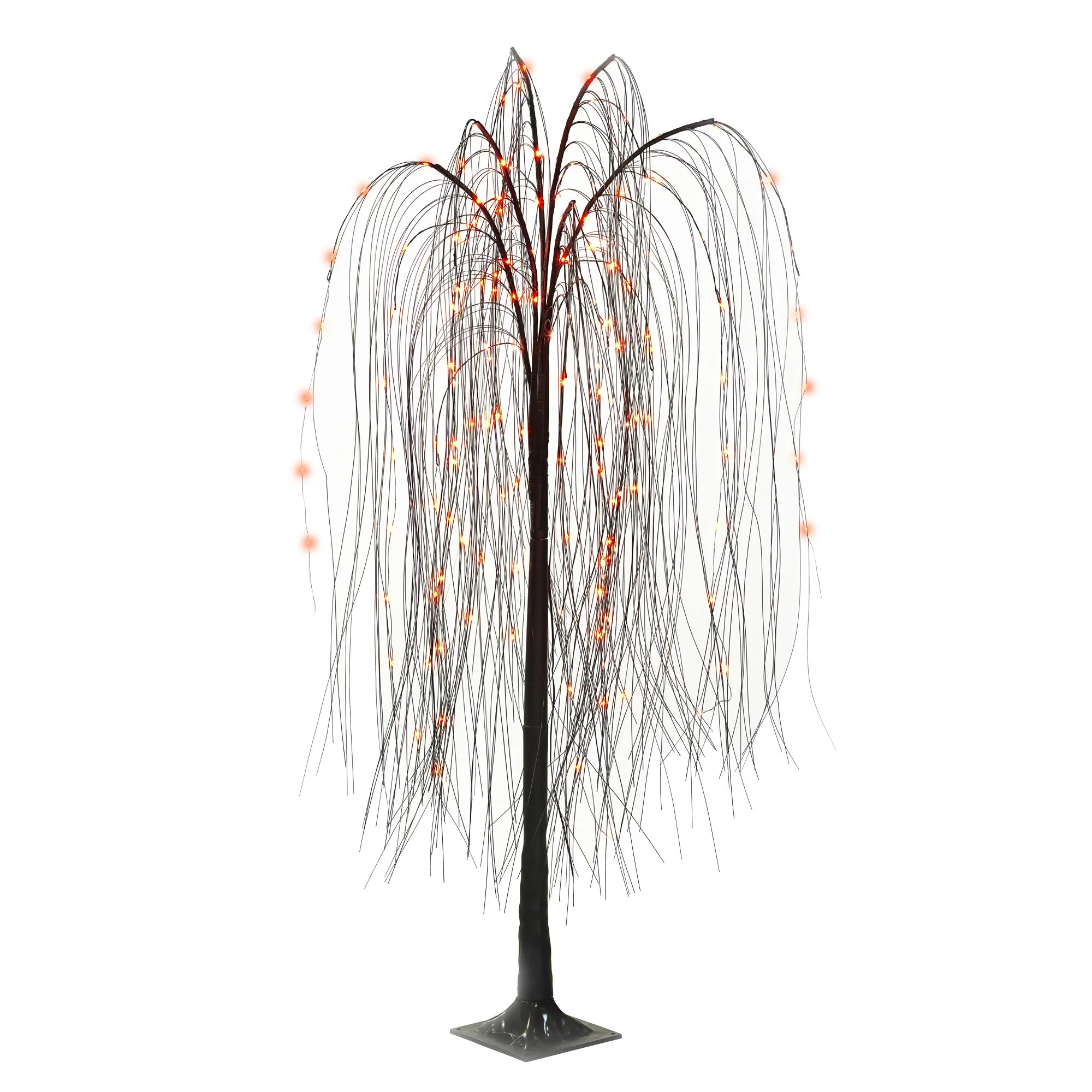 Orange and Purple Willow Tree, 48in, Color Changing LEDs, 8-Function Battery-Operated, Halloween ... | Walmart (US)
