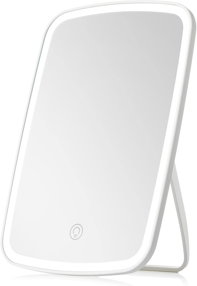 Makeup Mirror Touch Screen Vanity Mirror with LED Brightness Adjustable Portable USB Rechargeable | Amazon (US)