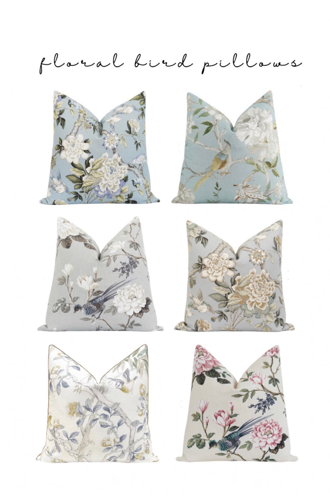 Floral bird pillows and pillow covers! 

#LTKFindsUnder50 #LTKSaleAlert #LTKHome