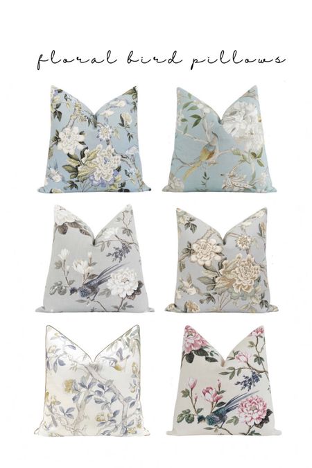 Floral bird pillows and pillow covers! 

#LTKFindsUnder50 #LTKSaleAlert #LTKHome