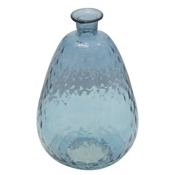 allen + roth  Blue Glass Vase H12.5" X D8" | Lowe's