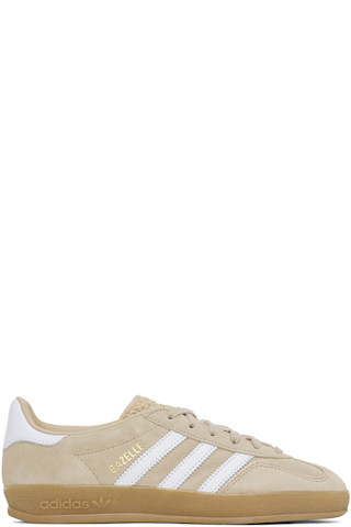 Beige Gazelle Indoor Sneakers | SSENSE