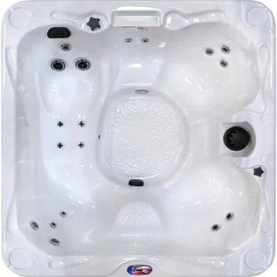 American Spas 110 Volt Square Hot Tub in White | Wayfair North America
