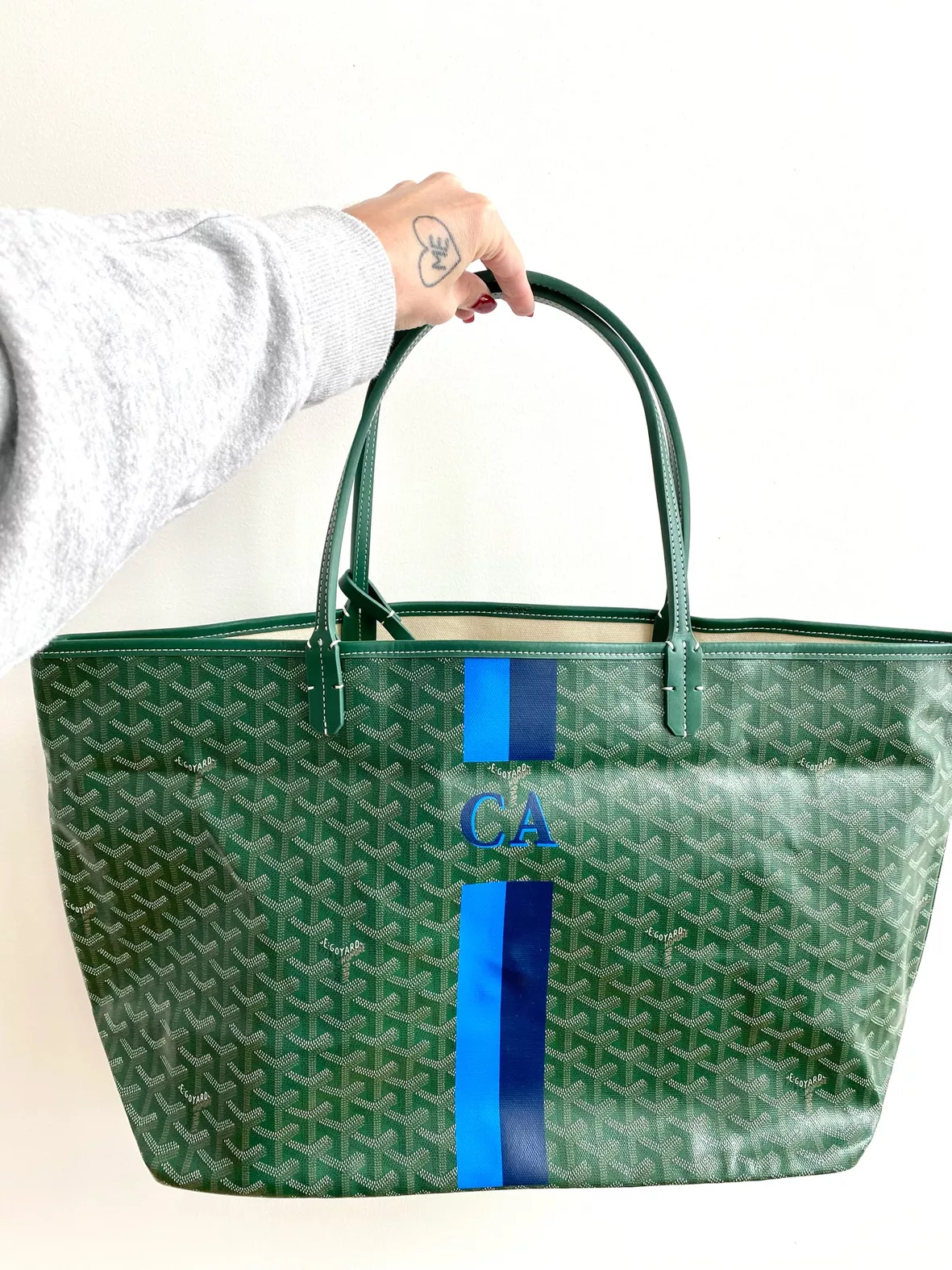 Shop GOYARD Unisex Leather Logo Totes by katieee