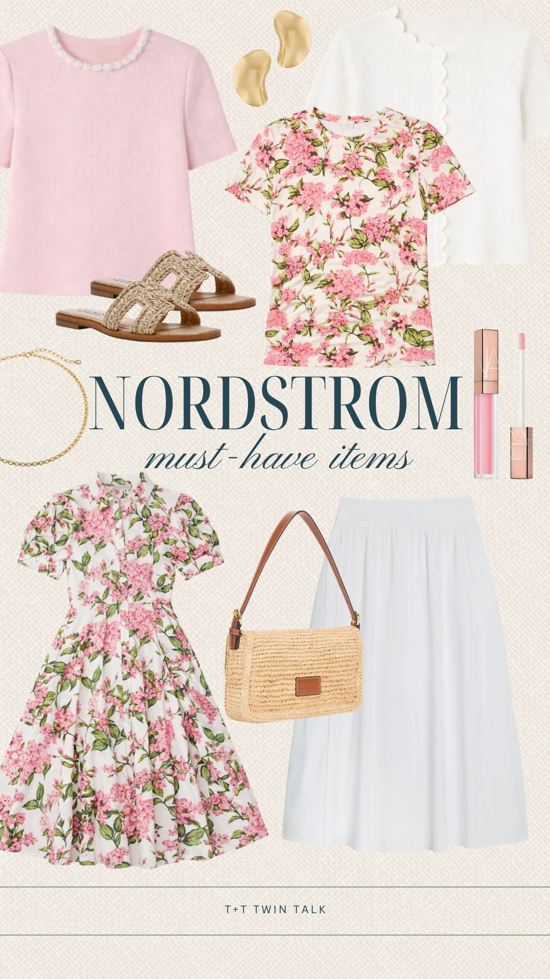 The floral dress is one of those pieces that instantly stands out with the print  Paired with the woven bag, it gives a look that feels styled without needing much else. The soft pink top adds another option that works just as easily with the skirt or on its own.

#LTKSeasonal #LTKMidsize #LTKOver40