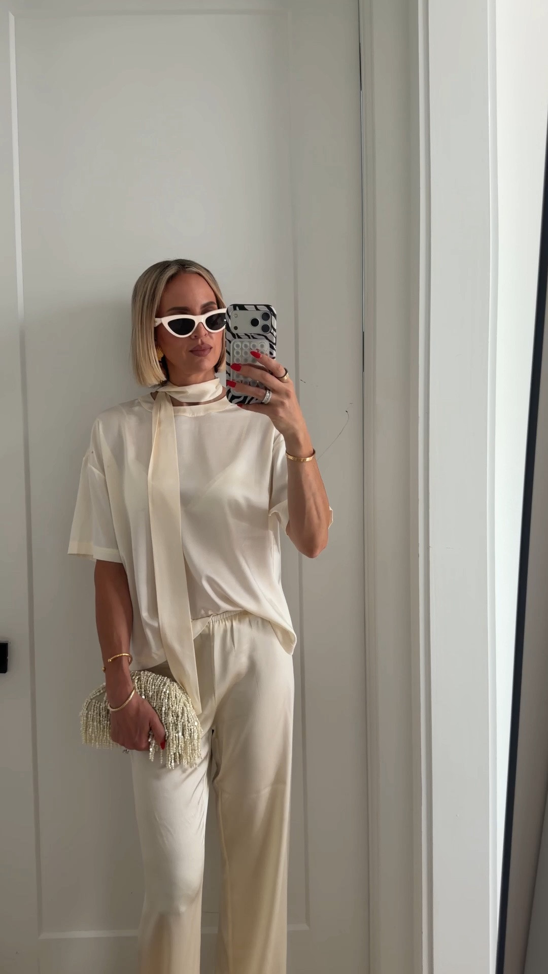 What did I ended up wearing for the yacht cruise. I’m wearing a small in the top and the bottom. The pants are tall girl friendly! I’m 5’10. My Gucci flats are old, but I linked the new version of them. Also, my cult Gaia clutch is old but I linked the new version ￼￼￼

#LTKootd #LTKTall #LTKSeasonal