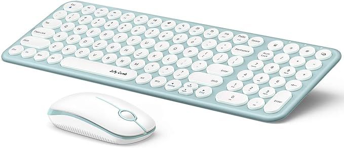 Wireless Keyboard and Mouse Combo, Jelly Comb 2.4G Slim Ergonomic Quiet Keyboard and Mouse with R... | Amazon (US)